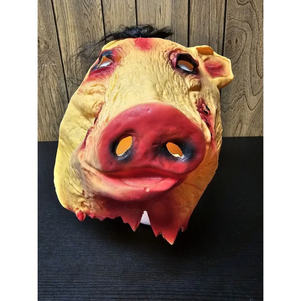 Vivid Latex‎ Horror Pig Monster Mask  With Wig/Hair